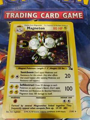 Magneton ポケモンカード 80 HP Pokemon Card Magneton 11/62 Rare Holo 80HP | eBay