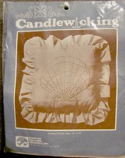 "Sea Shell" Candlewicking Pillow Kit by Down on the Farm 14" x 14 FACTORY SEALED