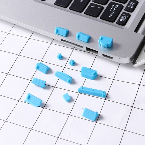 13 PCS Notebook Dust Plug Set Laptop Cable Port Cover Charger Protector - Photo 6 sur 12