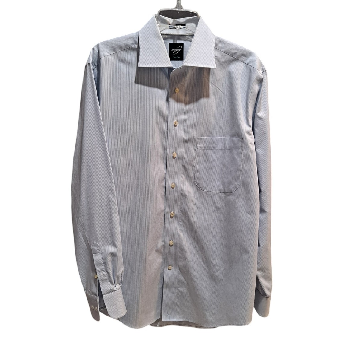 andrew j dress shirts Andrew J Easy Care Long Sleeve Button Down 100% Cotton Dress Shirt 42 16.5