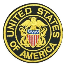 UNITED STATES OF AMERICA Iron On Patch Military Patriotic USA 2440