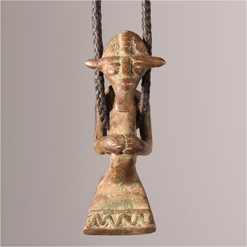 13544 # Ciondolo Koulango statua in bronzo Burkina Faso forma perduta - Foto 3 di 7