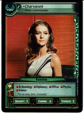 STAR TREK CCG 2E CAPTAIN'S LOG ARCHIVE PORTRAIT FOIL 0AP7 CHARVANEK (damaged)