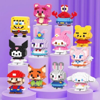 Building Bricks- Hello Kitty Building Bricks- Stitch building blocks- Sanrio