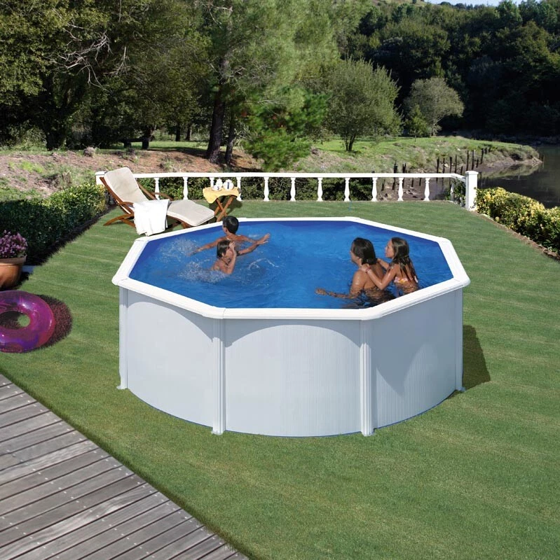 Schwimmbecken Ø300x120cm Schwimmbad Stahlbecken Swimming Pool Rund Weiß - Bild 1 von 4