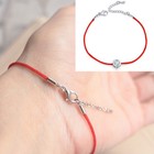 BRACCIALE CHARM STRASS ARGENTO DONNA AMICHE PORTA FORTUNA ROSSO AMORE rh