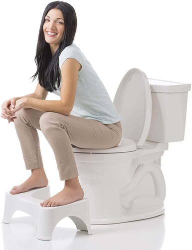 Original Bathroom Plastic Toilet Stool Anti-Slip Toilet Step Foot Rest Stool New - Picture 3 of 6