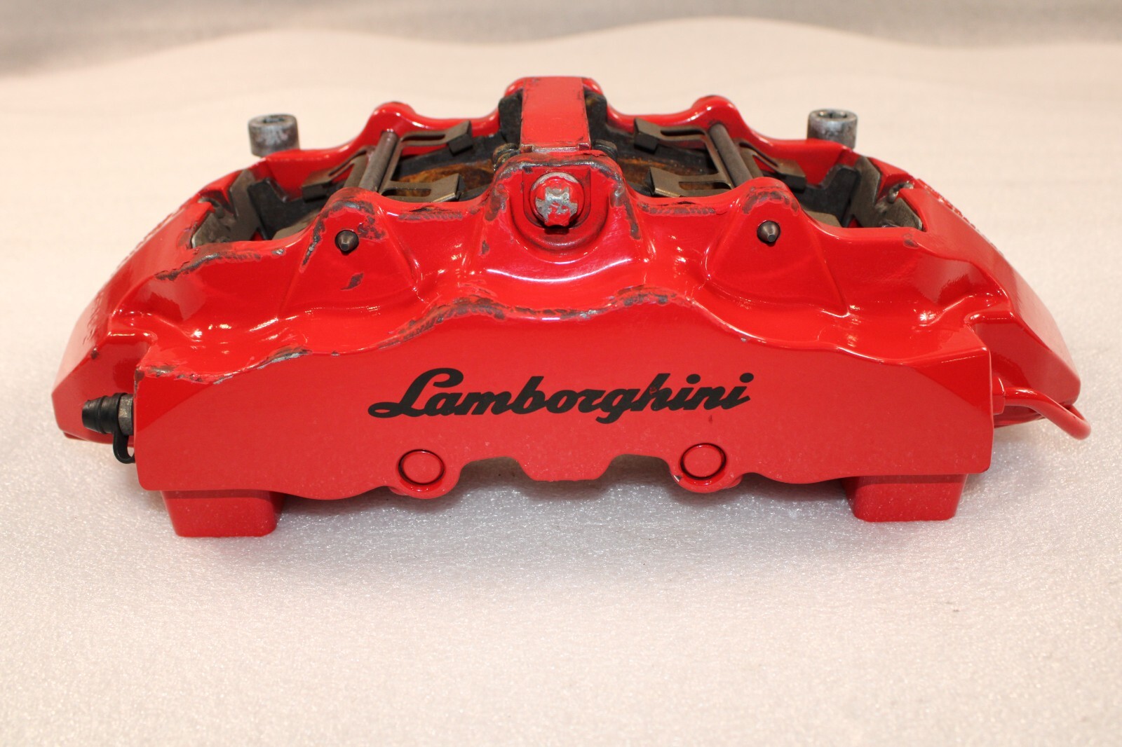 Lamborghini Huracan, LP610, LH, Front Caliper, Red, Dmg, Used, P/N 4T0615105C