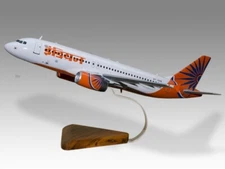Airbus A320 Indian Airlines Version 2 Desk Wood Airplane Model Small Scale 1/130