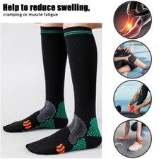 3 Pairs Copper Compression Socks 20-30mmHg Graduated Support Mens Womens Blue