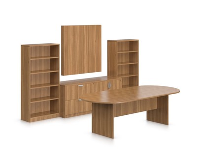 8ft Autumn Walnut Superior Laminate Conference Room Office Furniture Set 680138541172 Ebay