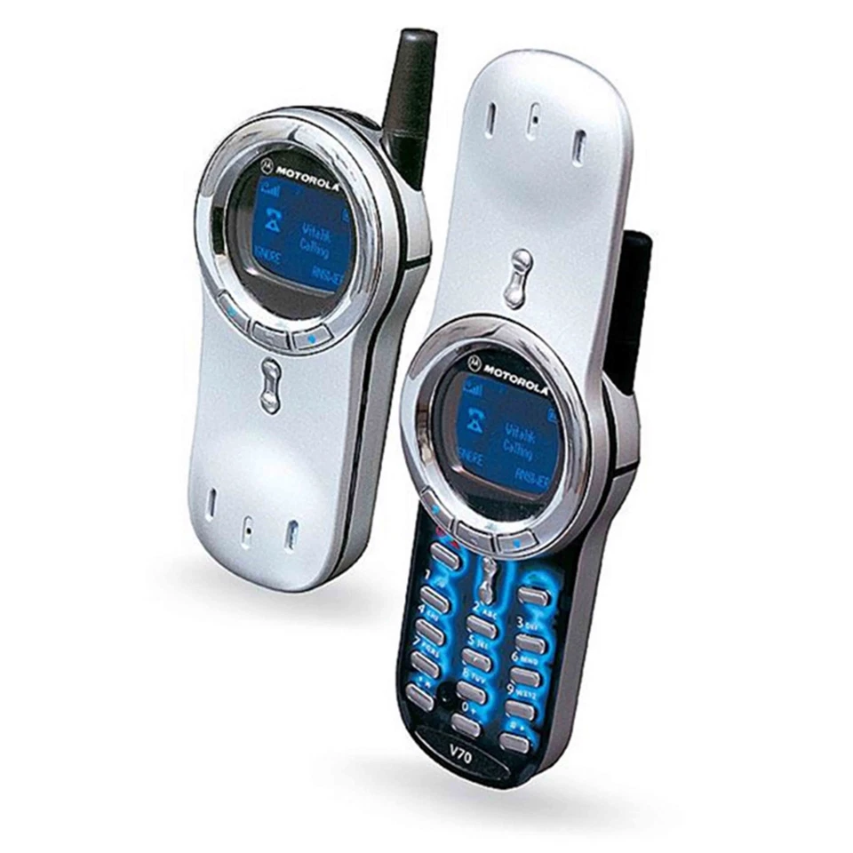 Cellphone Original Motorola V series V70 Silver 2G GSM 900 1800 Cellular Phone - Image 2 of 4
