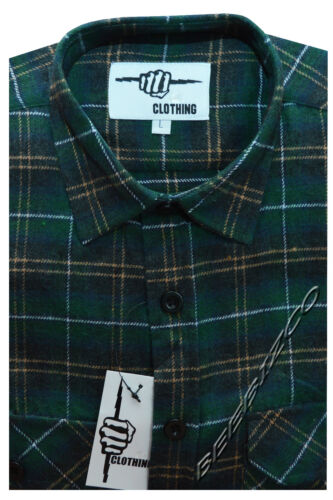 New Mens Yarn Dyed Flannel Lumberjack Check Brushed Cotton Work Shirt M - 3XL - Picture 5 of 7
