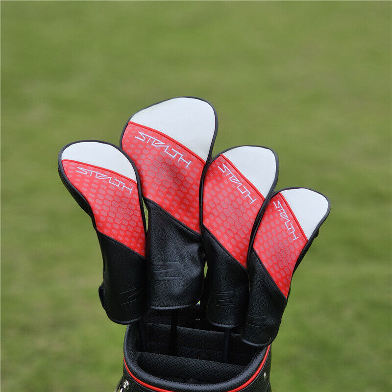 Taylormade Stealth Golf Hybrid Headcover - Black/White/Red Taylormade Stealth Golf Hybrid Headcover - Black/White/Red