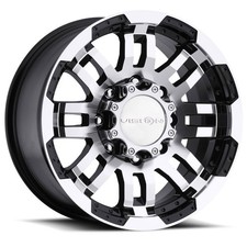 4-new 15 Vision Hd 375 Warrior Wheels 15x6 5x55x127 0 Black Machined Rims 83 M