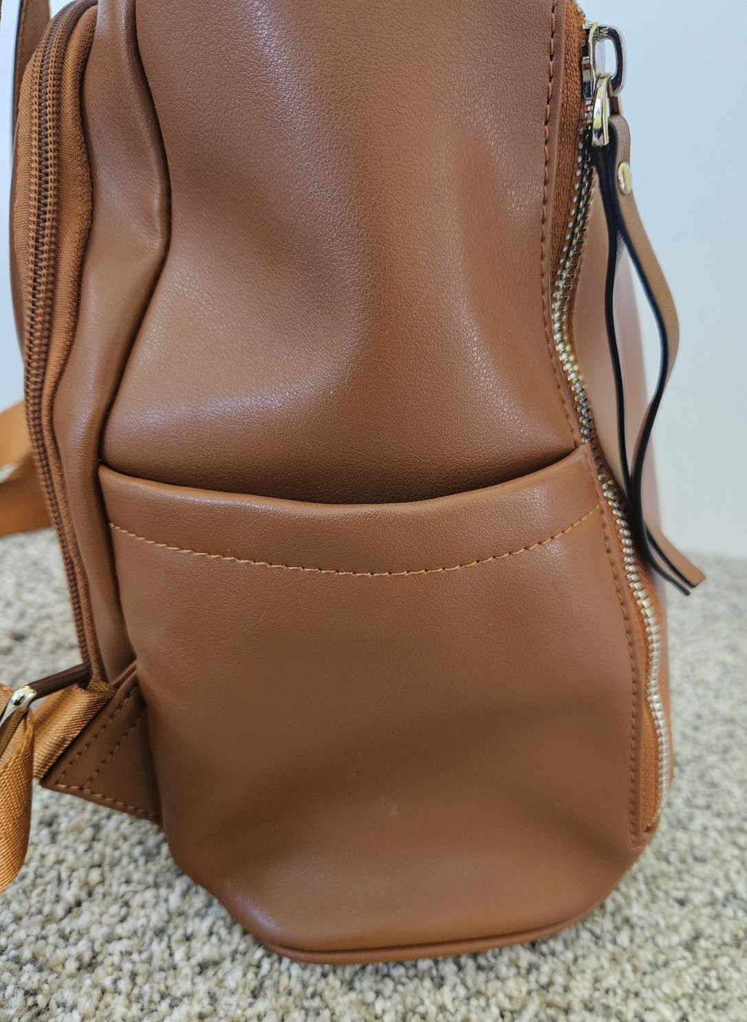 Brown Leather Backpack Purse Antitheft Soft Ladie… - image 17