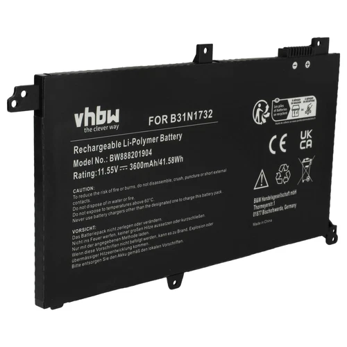 Akku für Asus VivoBook RX571GD RX571GT S14 S430FA RX571LH RX571LI 3600mAh 11,55V