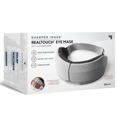 Sharper Image Eye Mask Massager Hot & Cold Spa Headache Pain Migraine Relief