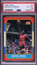 1986 Fleer Basketball Michael Jordan PSA 4.5 VG-EX+ #57 RC ROOKIE Centered