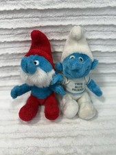 Vtg 1979 SMURF Peyo Wallace Plush Toy 11" True Blue Friend Shirt  Papa Smurf