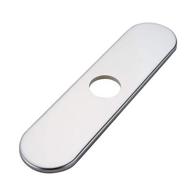 BWE Brass Kitchen Sink Faucet Hole Cover Deck Plate 10.2x2.5 in. Polished Chrome