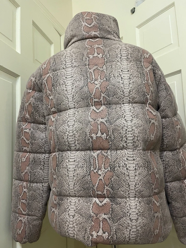 unreal fur Puffer Jacket Snake Python PatternMSRP$300.00-399.00 - Image 4 of 4