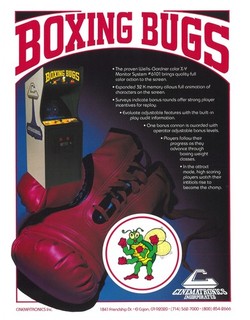 Boxing Bugs Video Arcade Flyer / Brochure / Ad - Excellent