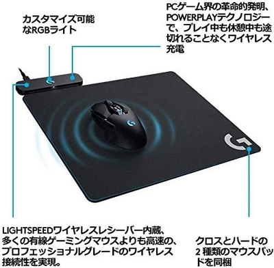#ad Logitech G POWERPLAY Wireless Charging System Mouse Pad G PMP 001 Gaming JAPAN $125.00
