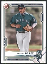 2021 Bowman Draft #BD-117 Milkar Perez Seattle Mariners 3617