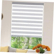 Zebra Roller Window Blinds,Custom Cut to Size,Roller Blinds 58"W x 64"H Gray