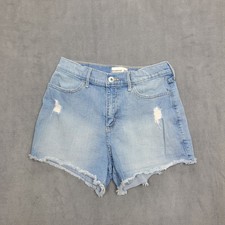 Abercrombie fitch high rise mini mom denim shorts kids girls youth sz 15/16