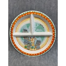 Baby Cie Divided Plate Giraffe Meals Eating Imagine Le Monde Dinnerware Mealtime