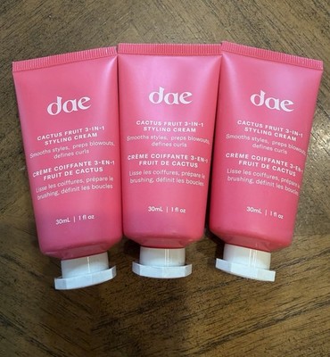 3 pack DAE Cactus Fruit 3-in-1 Styling Cream 30ml Travel Size Smooth Curl Prep