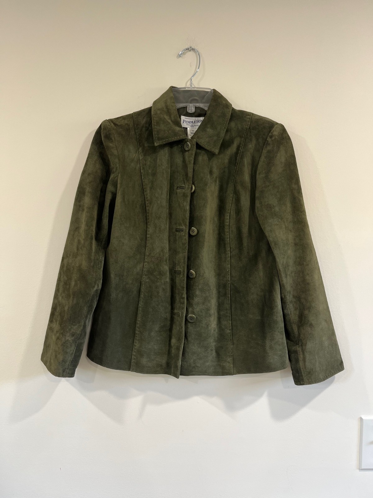 Pendleton woman's olive green Pendleton suede but… - image 2