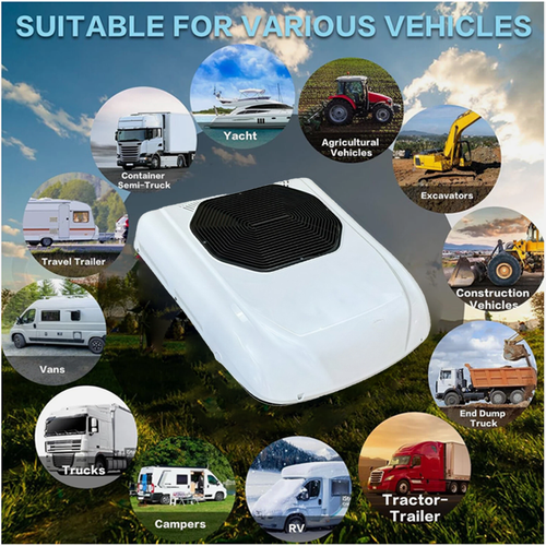 For Truck Bus 12V Rooftop RV Air Conditioner Single Cool AC Unit Universal Kit - Picture 7 of 10