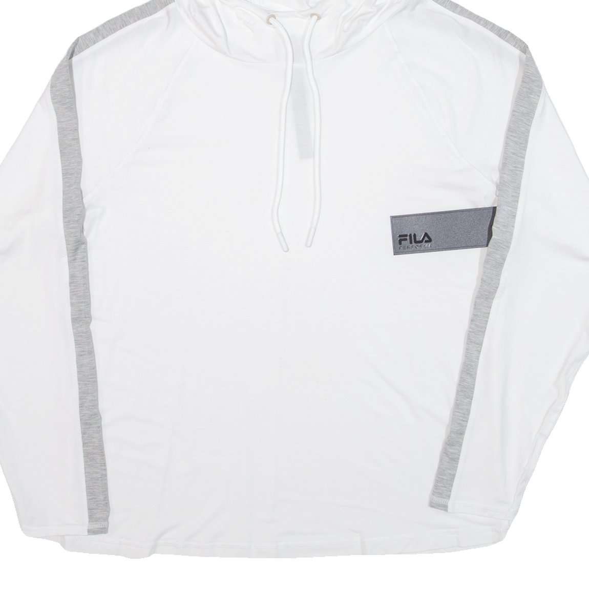 Felpa con cappuccio FILA leggera sportiva donna bianca UK 14