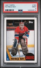 1987 Topps #163 PATRICK ROY RC Montreal Canadiens Graded Card PSA 9 MINT