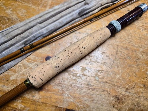 Bamboo Fly Rod Union Hardware 8 1/2' with Bag & Tube #F - Picture 4 of 10