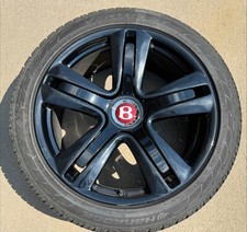 OEM 21" Bentley Continental GT Flying Spur Twin Spoke Wheels Rims w/Tires Black