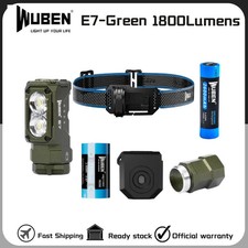 Wuben E7 Rechargeable Headlamp 1800 Lumens 26650 Battery Green