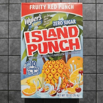Wyler's Light - Zero Sugar - Fruity Red Island Punch - 10 Pack Singles To Go NEW