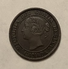 1859 Canada Large Cent - Wide 9 - XF