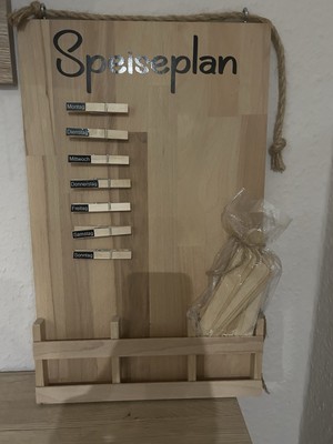 Homemade Essensplaner, Speiseplan, DIY, MassivHolz
