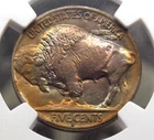 1935 "D" Indian Head BUFFALO Nickel 5c NGC MS65 #002 *TONING* Gem BU Unc ECC&C