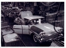 1958 Chevrolet Assembly Line 5 X 7 Photo 1958 Chevrolet Assembly Line 5 X 7 Photo
