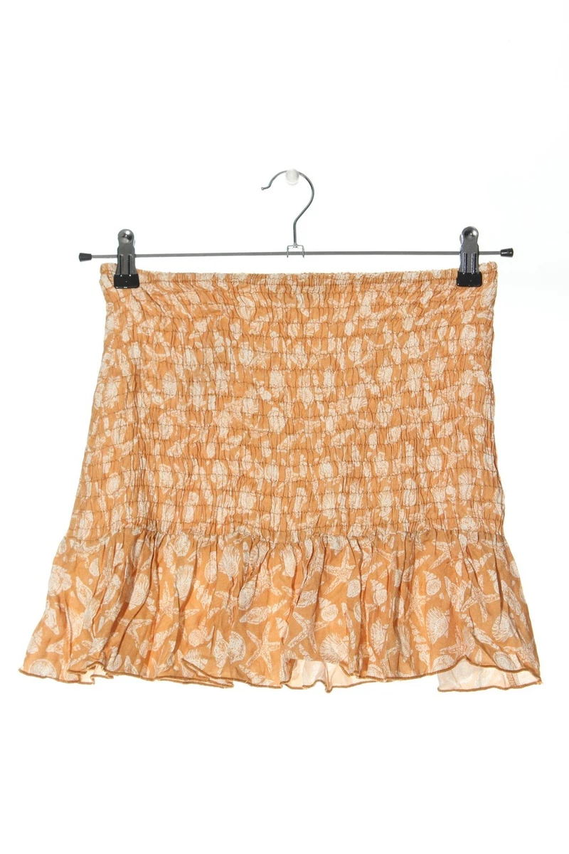 Jupe Crayon Vintage Orange - Taille 36 - 10% Lin Made In France - Occasion Très Bon état