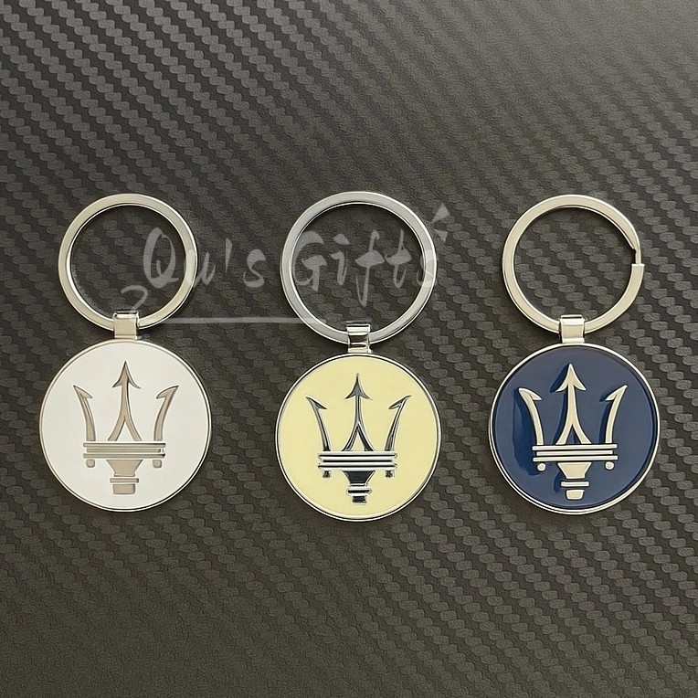 Maserati Trident Enamel Metal Key Ring Keychain 3 Color Options | eBay