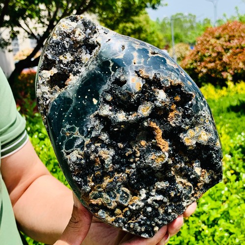 7.17LB Natural Ocean Jasper Jade Agate Quartz Crystal Stone Healing - Picture 12 of 13