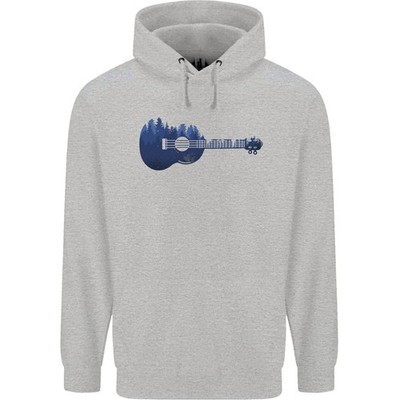 Ukulele Forest Guitar Music Guitarist Mens 80% Cotton Hoodie