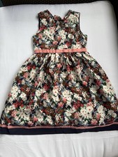 Janie And Jack Size 6 Formal Dress Floral Navy Blue